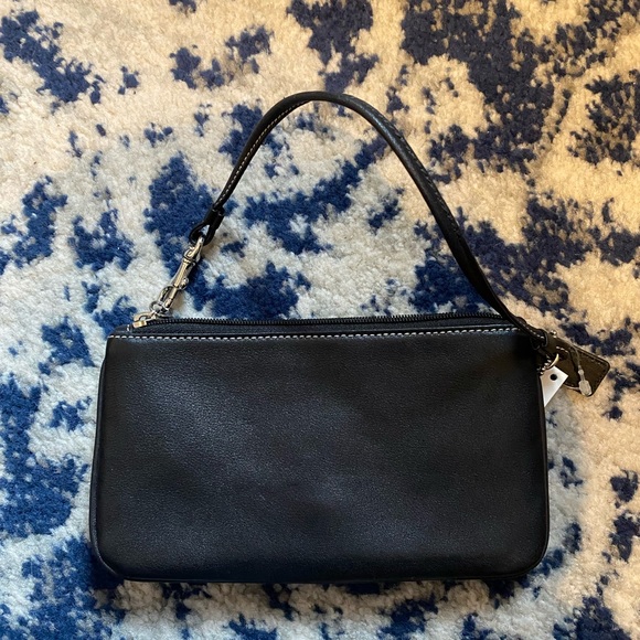 Coach black wristlet with white stitching (NEW) - Picture 2 of 3